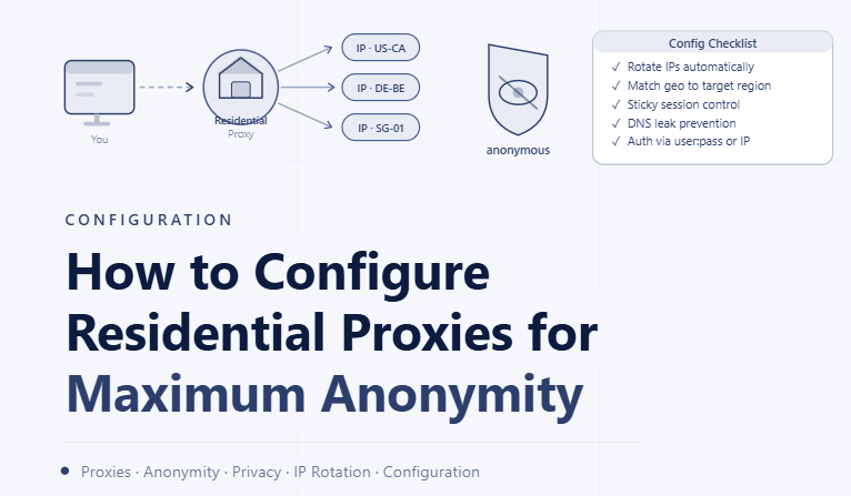 How to Configure Residential Proxies for Maximum Anonymity