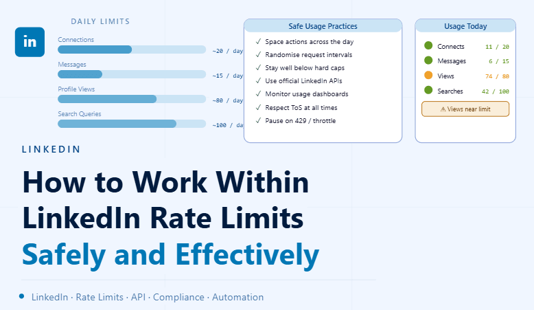 How to Work Within LinkedIn Rate Limits Safely and Effectively