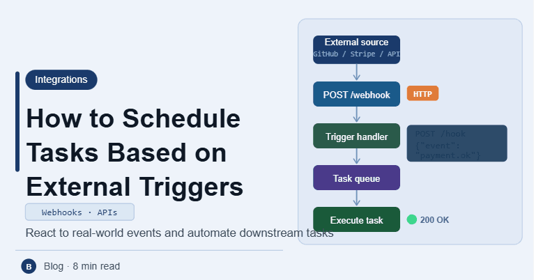 How to Schedule Tasks Based on External Triggers (Webhooks, APIs)