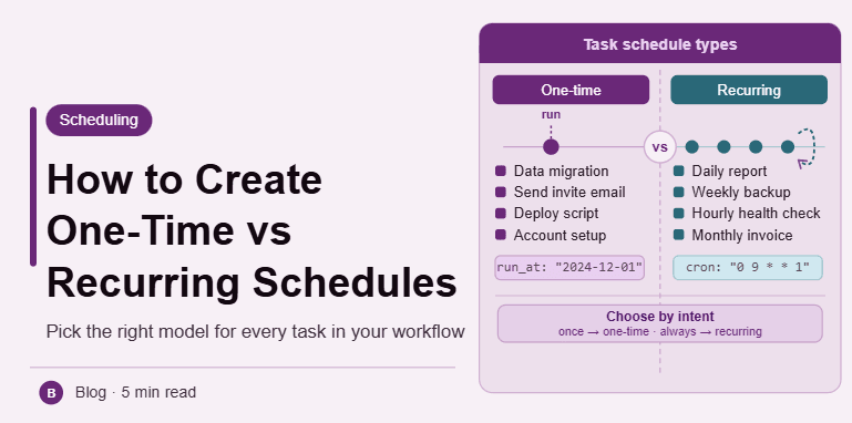 How to Create One-Time vs Recurring Task Schedules
