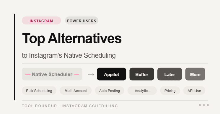 Top Alternatives to Instagram's Native Scheduling for Power Users