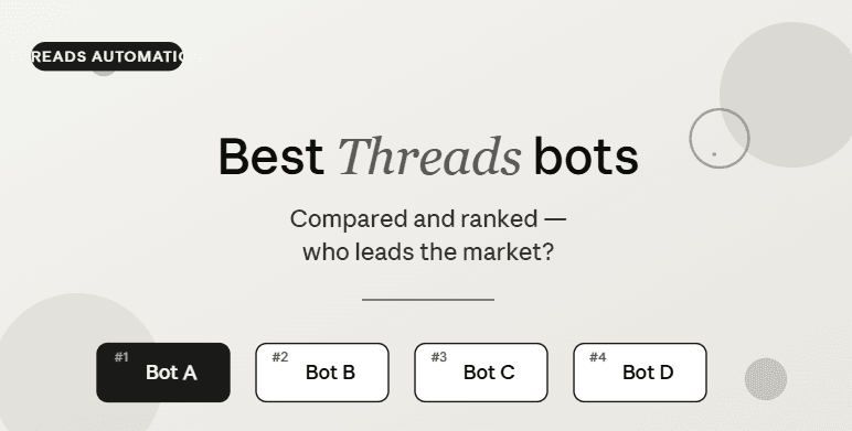 Best Threads Automation Bots Compared: Who Leads the Market?