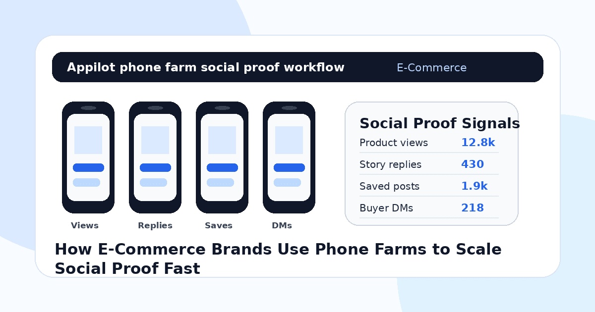 How E-Commerce Brands Use Phone Farms to Scale Social Proof Fast