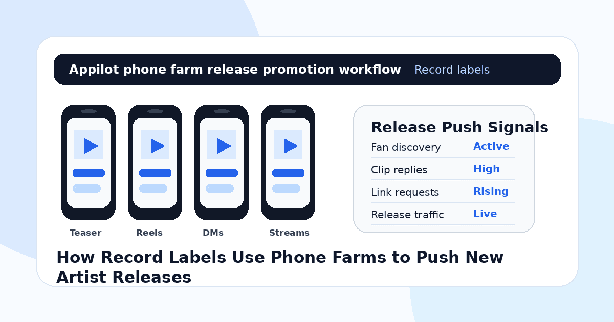 How Record Labels Use Phone Farms to Push New Artist Releases