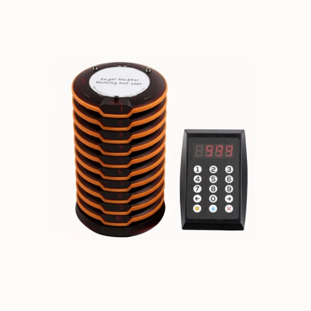 Waterproof Wireless Paging System 10 coaster pagers  - Verbex VT-6850A
