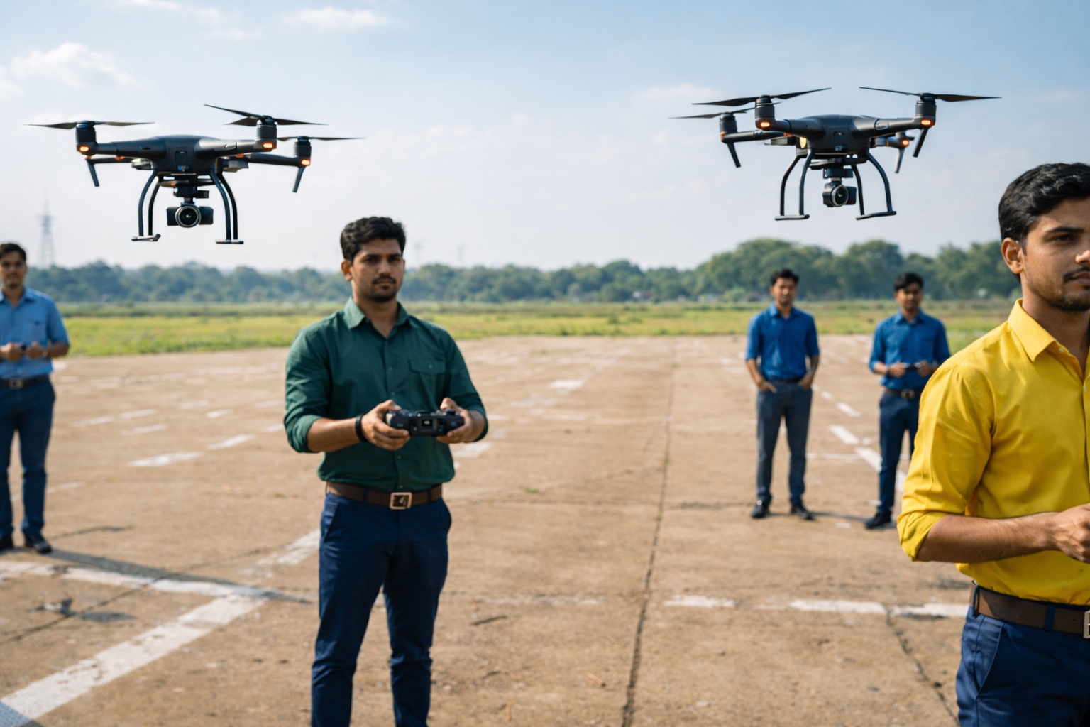 Practical drone flight training