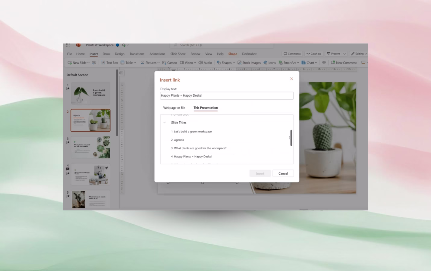 Link Slides Seamlessly in PowerPoint Web