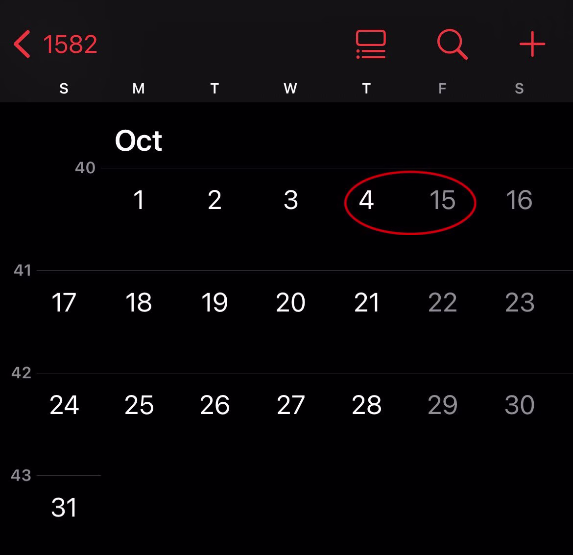 The Curious Case of the Ten Missing Days: What Happened in October 1582?