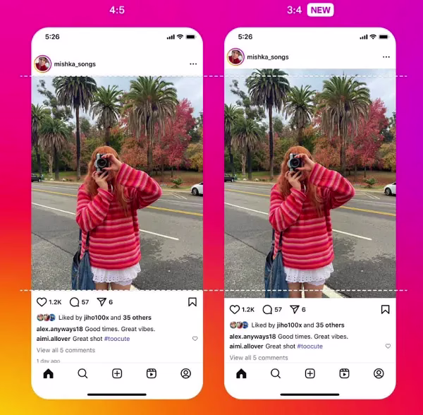 Instagram Now Supports 3:4 Aspect Ratio Photos: A Game-Changer for Mobile Photography