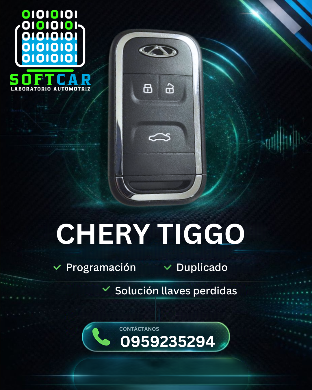 ORIGINAL SMART KEY CHERY TIGGO 8 - Vista 1