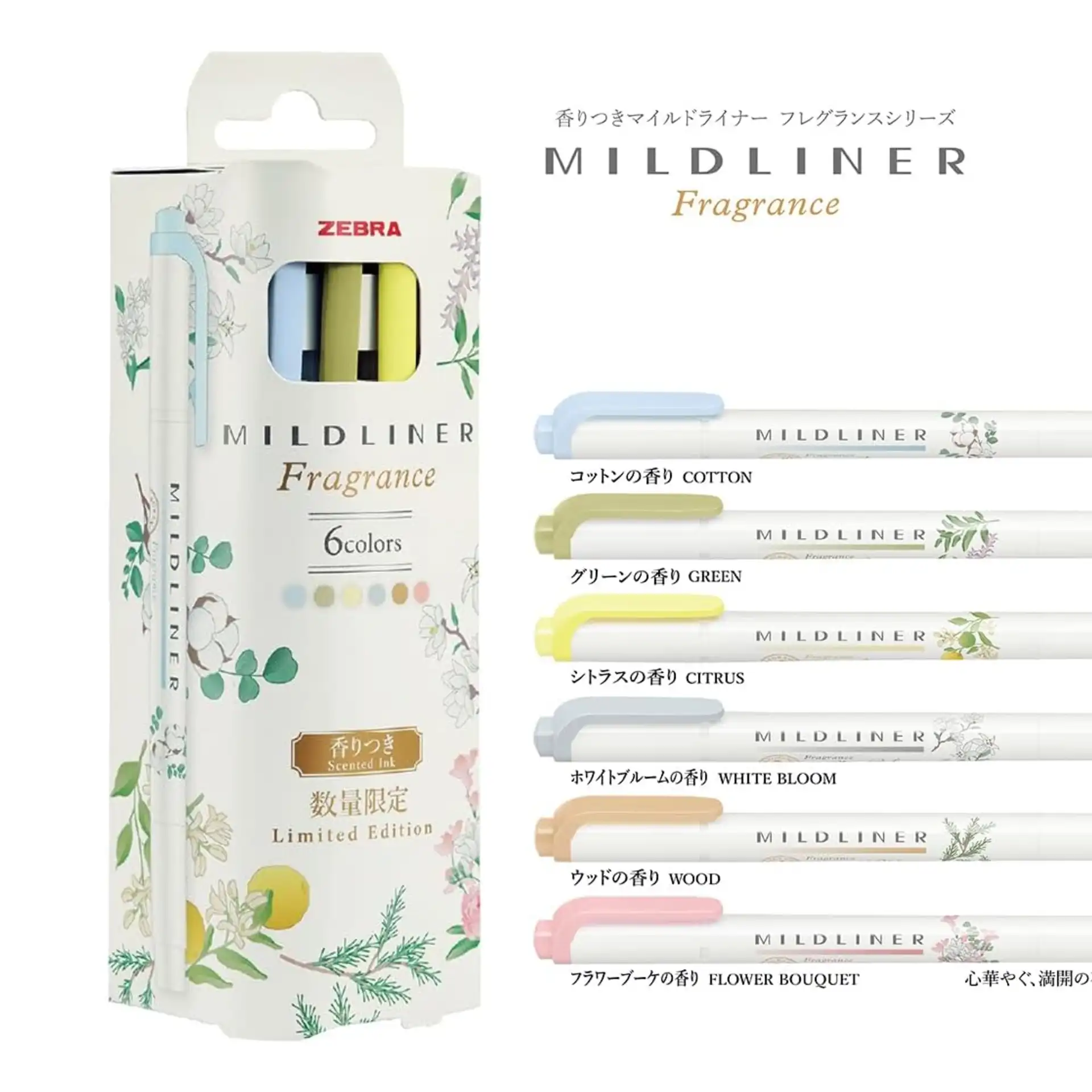 Resaltadores Mildliner Fragrance – Edición Limitada (6 colores)