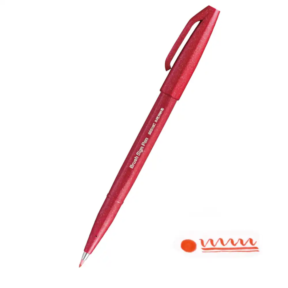 Sign Pen BRUSH Rojo (2.0 mm)