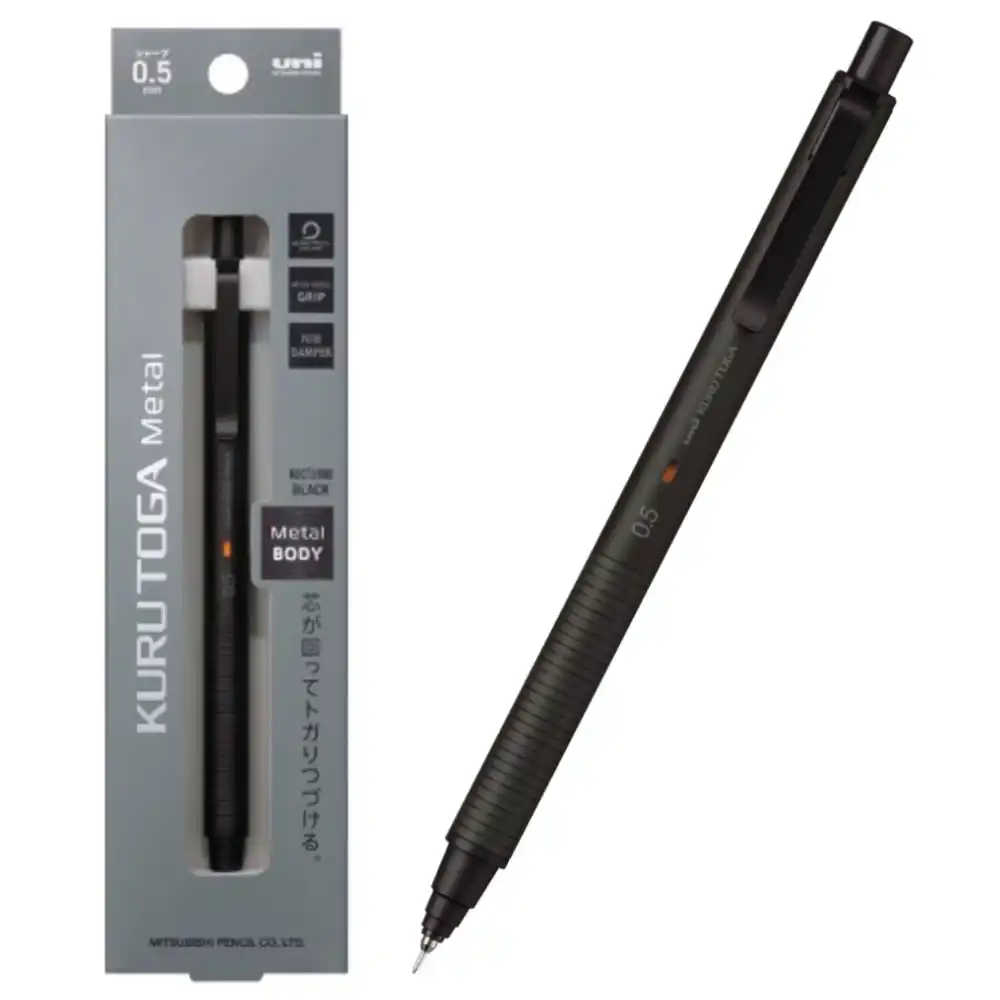 Portaminas Mitsubishi Kuru Toga Metal 0.5 (Nocturne Black)