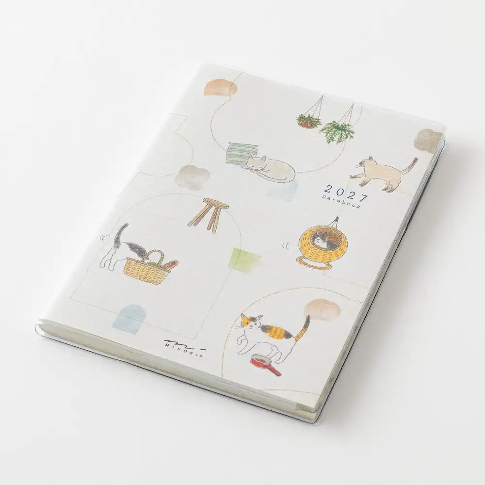 Planner 2027 Midori Pocket Cats SEMANAL - A6