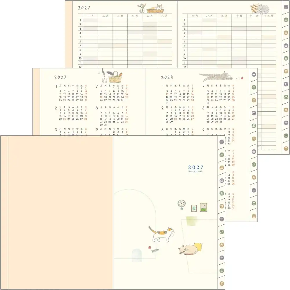 Planner 2027 Midori Pocket Cats SEMANAL - A6 - imagen 2