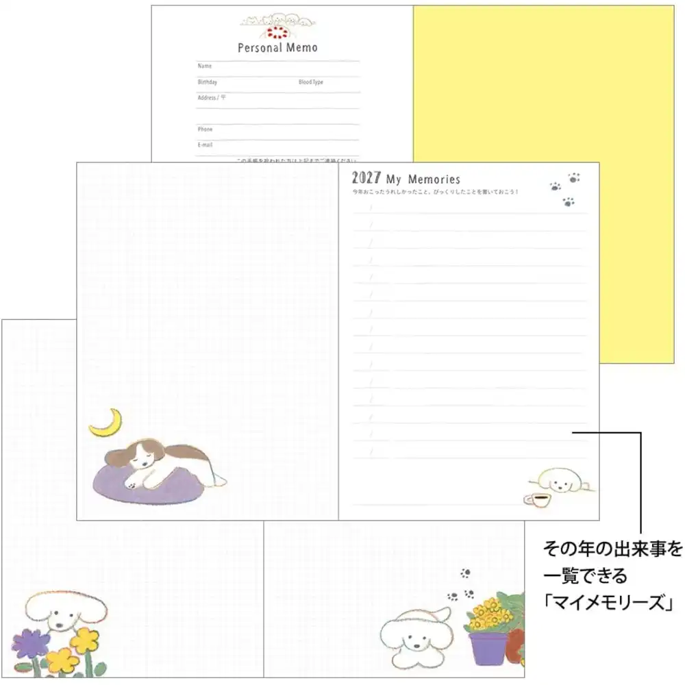Planner 2027 Midori Pocket Dogs SEMANAL - A6 - imagen 5