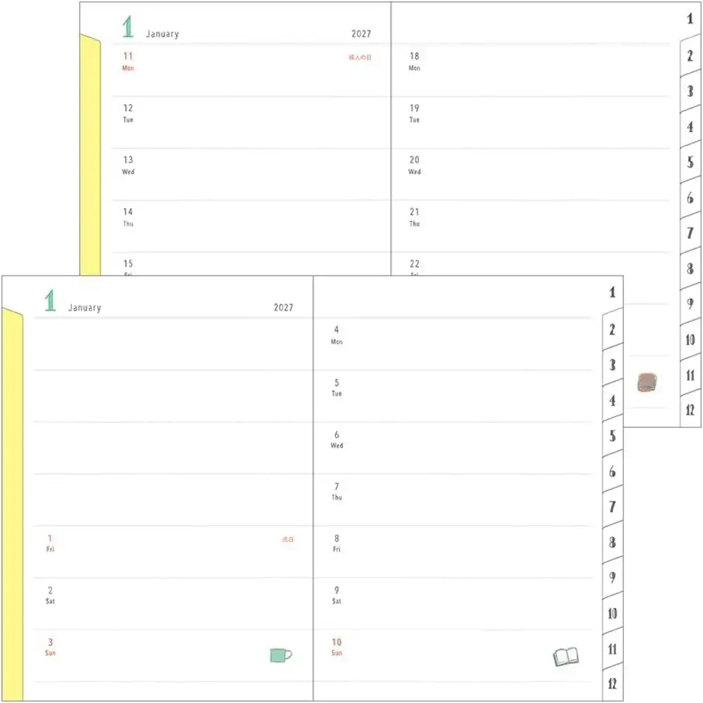 Planner 2027 Midori Pocket Dogs SEMANAL - A6 - imagen 4