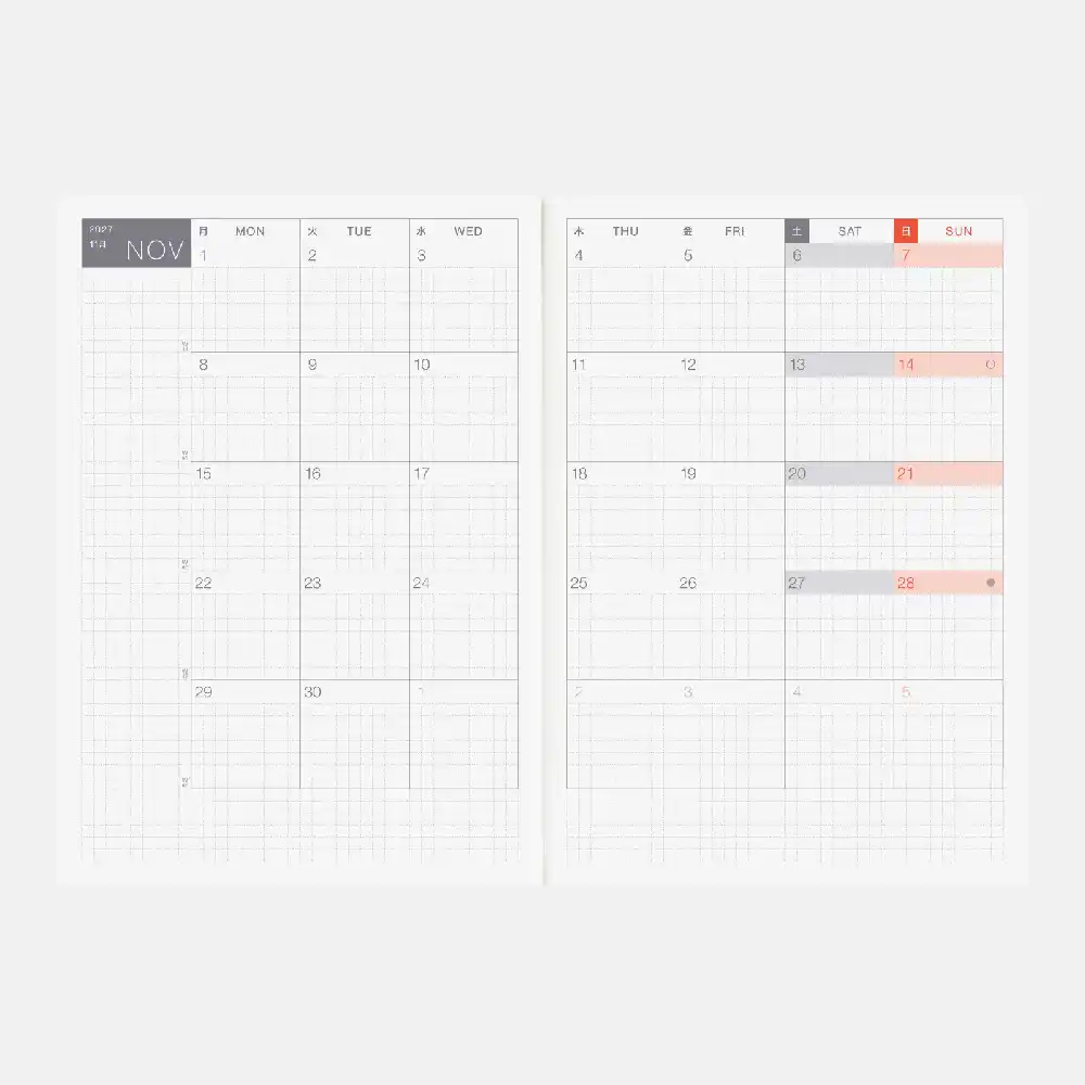 Hobonichi Techo Cousin 2027 A5 (Inglés) - imagen 4