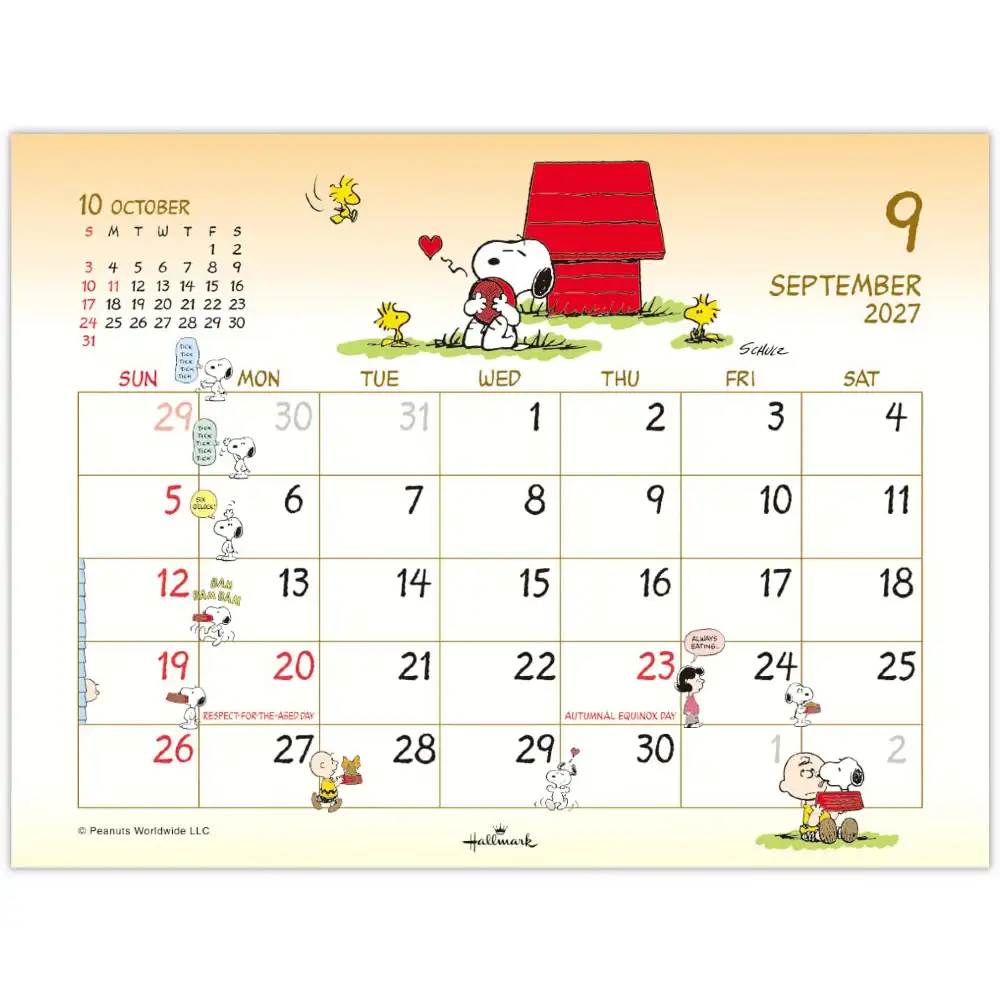 Calendario 2027 Snoopy (Hallmark JP) - imagen 2