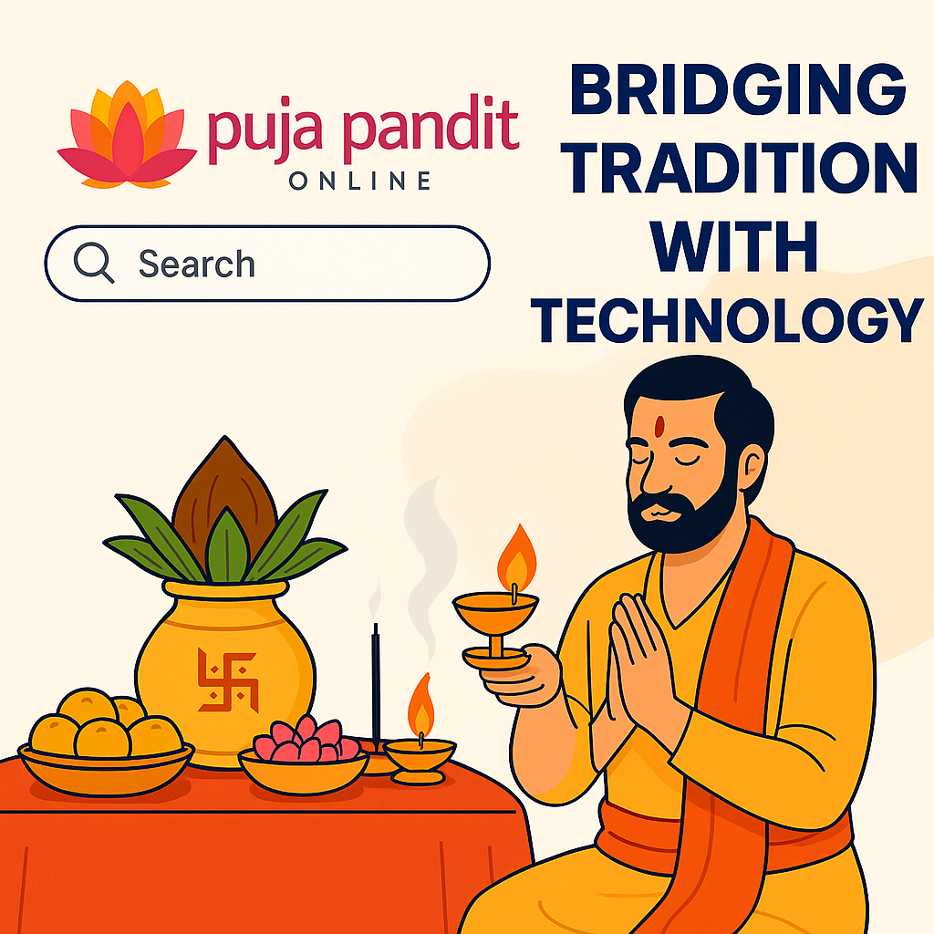 Traditional temple ceremony with pandit
