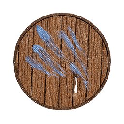 Grey Wolf Wooden Shield