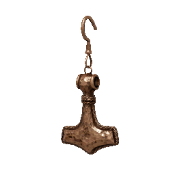Engraved Copper Earring