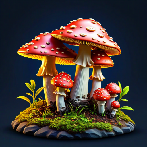 Mushrooms Growing Among Poisons