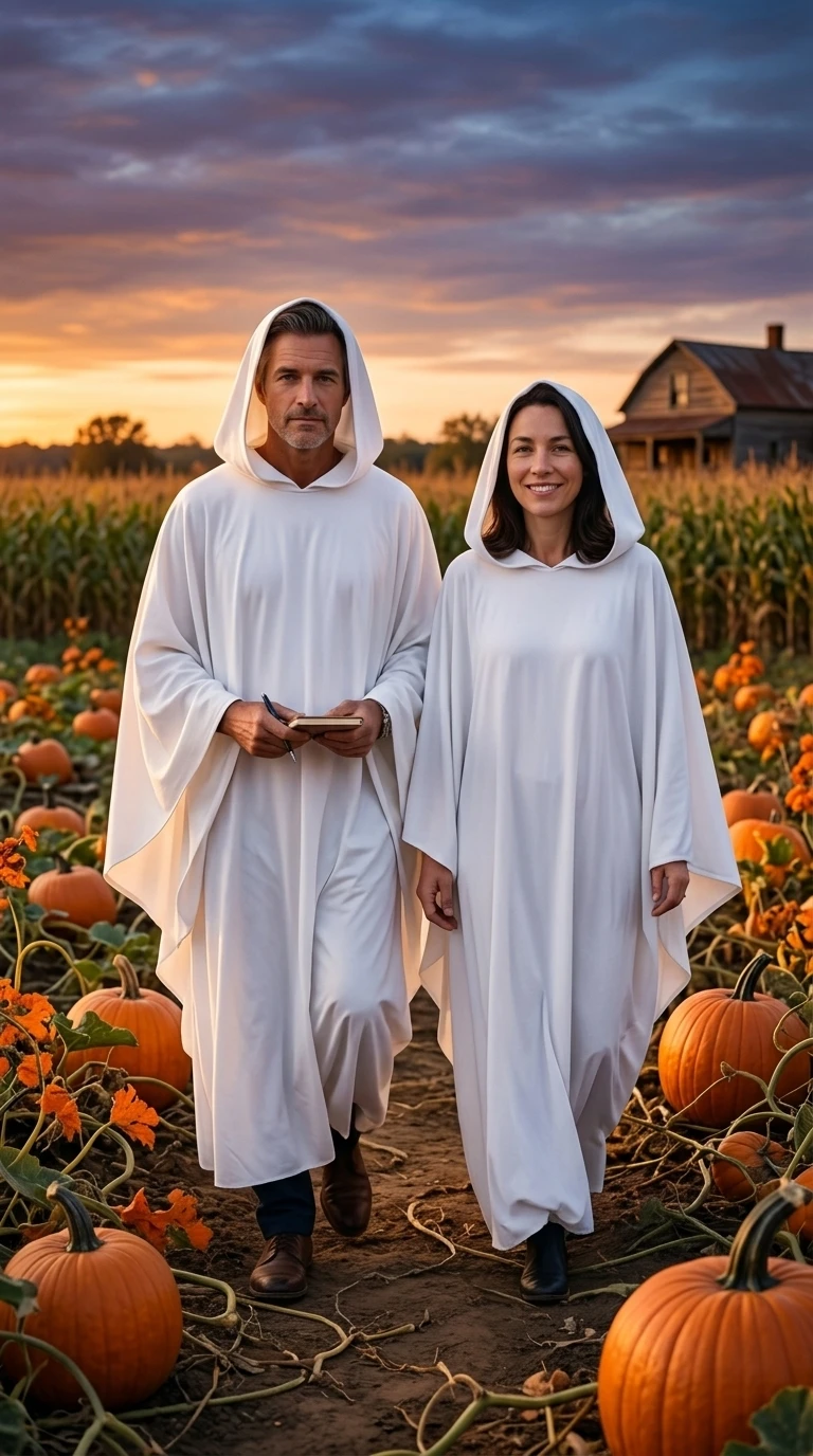 Ghostly pumpkin date 1