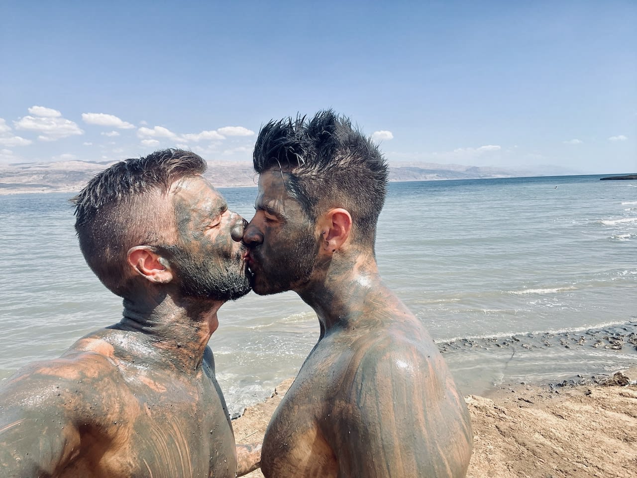 Ryan and Fabio in the dead sea