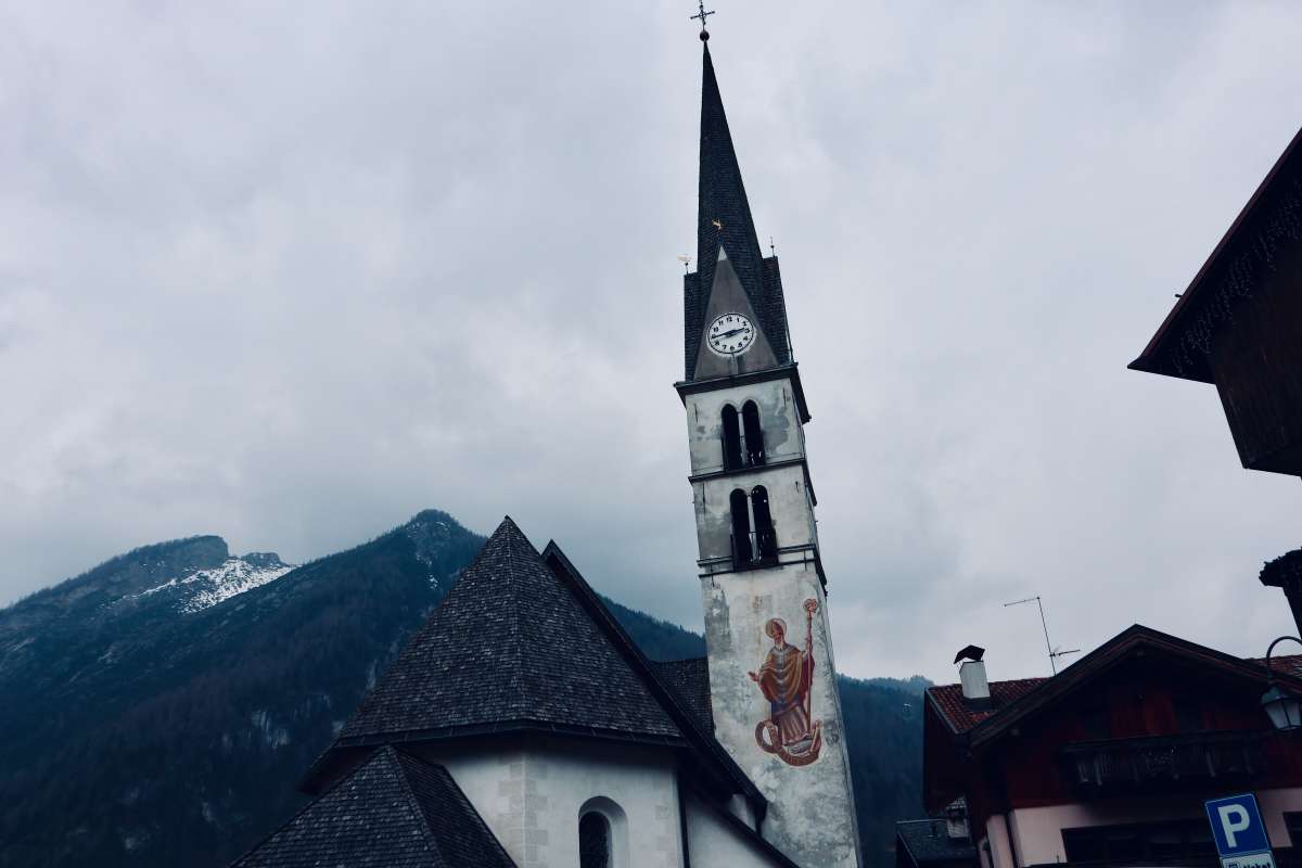 Alleghe Village in the Dolomites, Trentino Region, Italy