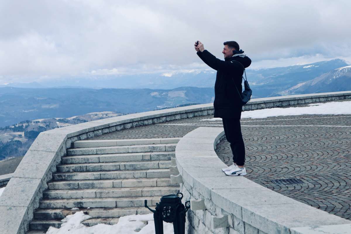 Sacrario Militare del Monte Grappa - Brutalist War Monument on the top of Mount Grappa in Italy