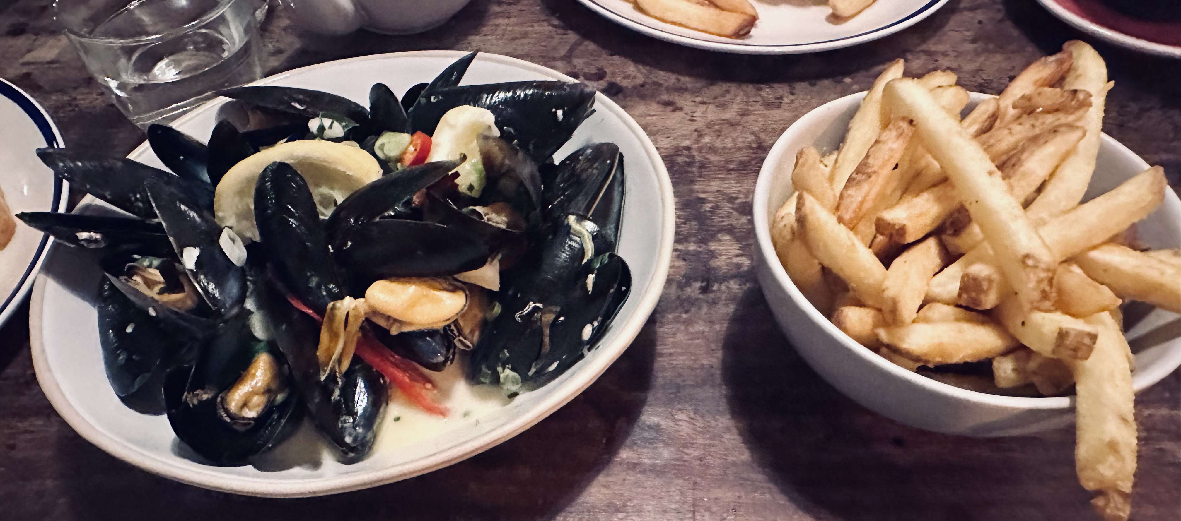 Moules marinière at The Boot Factory