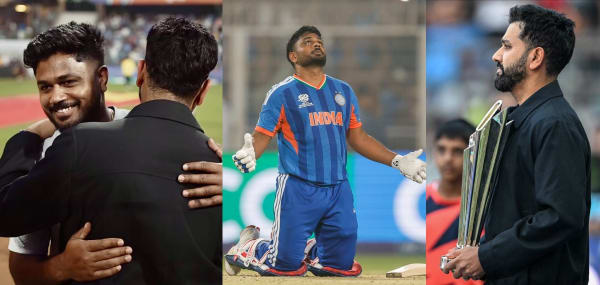 'വിഷമിക്കരുത്, നിന്റെ അവസരം വരും'; അന്ന് സഞ്ജുവിനെ കെട്ടിപ്പിടിച്ച് രോഹിത് പറഞ്ഞു, ഇന്ന് യാഥാർത്ഥ്യം