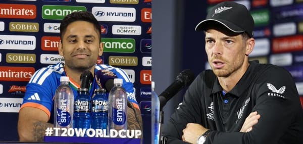 'പുതിയ ഡയലോഗ് കൊണ്ടുവരൂ'; ഇന്ത്യൻ ആരാധകരെ നിശബ്ദരാക്കുമെന്ന സാന്റ്‌നറുടെ വെല്ലുവിളിയോട് സൂര്യകുമാർ