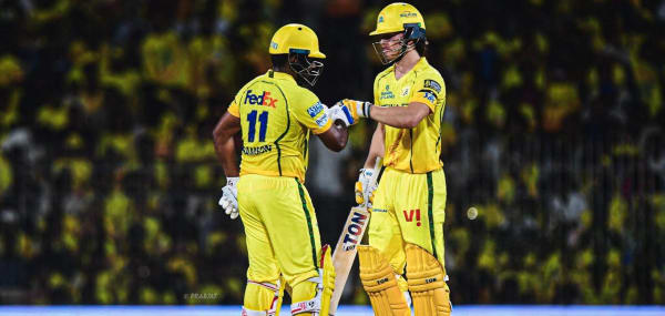 സഞ്ജു ടോപ് സ്‌കോറർ; മാത്രെയും ബ്രെവിസും തിളങ്ങി; കൊൽക്കത്തയ്‌ക്കെതിരെ 200 കടക്കാതെ ചെന്നൈ