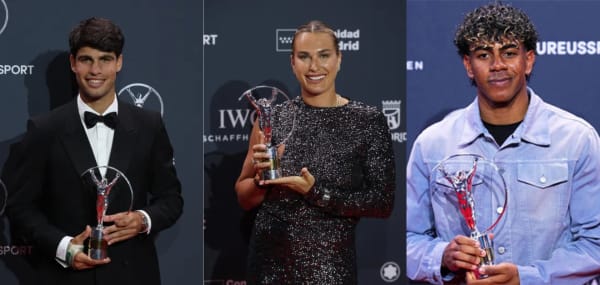 കാര്‍ലോസ് അല്‍ക്കരാസിനും ആര്യാന സബലേങ്കയ്ക്കും ലോറസ് പുരസ്‌കാരം