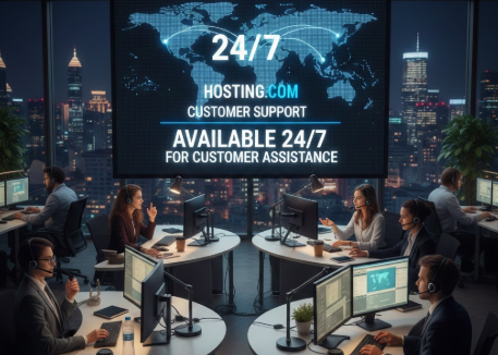 Hosting.com support team available 24/7 for customer assistance