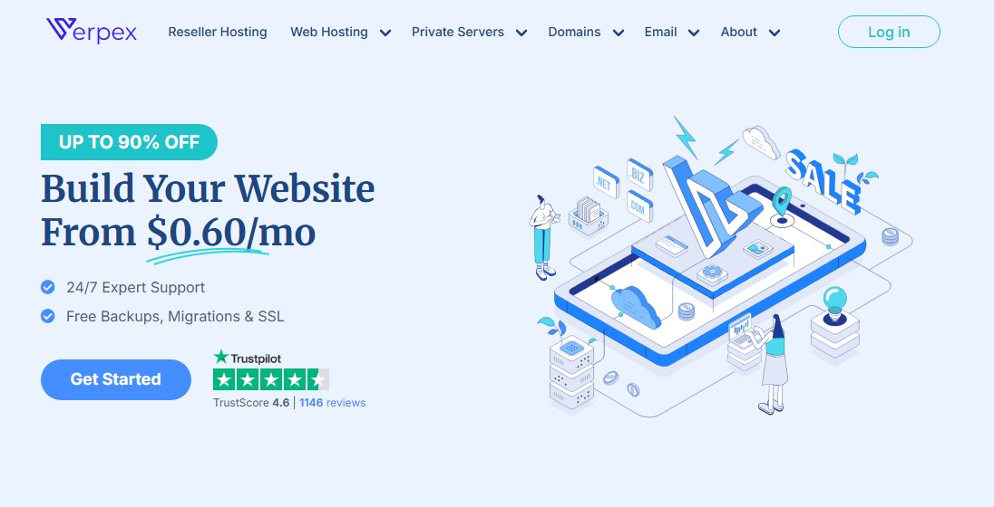 Verpex Managed Windows Hosting Dashboard