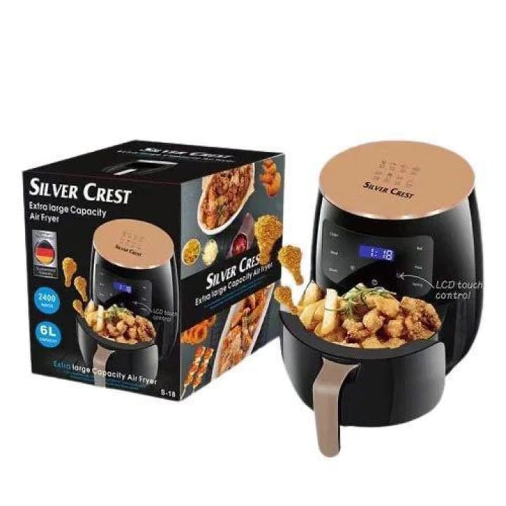 Friteuse Sans Huile Silver Crest 6L – Air Fryer Compacte & Économique (2400W)