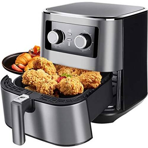 Friteuse Sans Huile SMURFETT 6L – Air Fryer Simple & Efficace (Commande Manuelle)