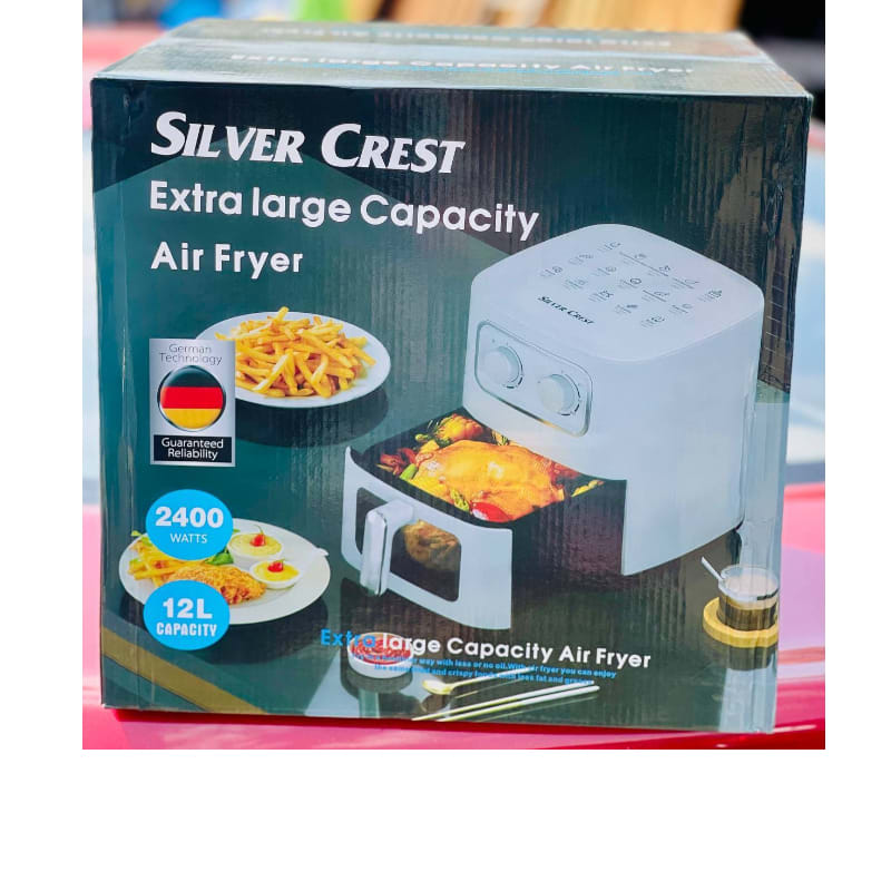 Friteuse Sans Huile Silver Crest 12L – Air Fryer Grande Capacité (2400W)