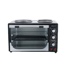 Four Électrique Silver Love 50L + Plaques de Cuisson – Cuisine Complète 2 en 1
