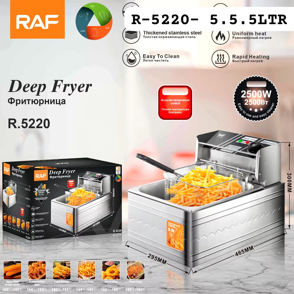 🍟 Friteuse Électrique RAF 2500W – Deep Fryer Grande Capacité (Pro & Maison)