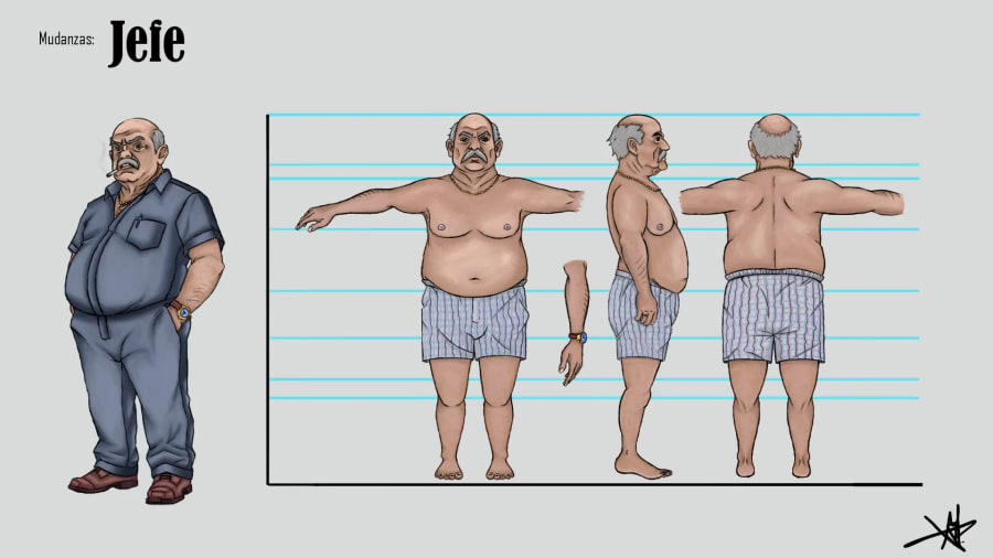 Mudanzas — Jefe Cuerpo — concept art de The Sneeze