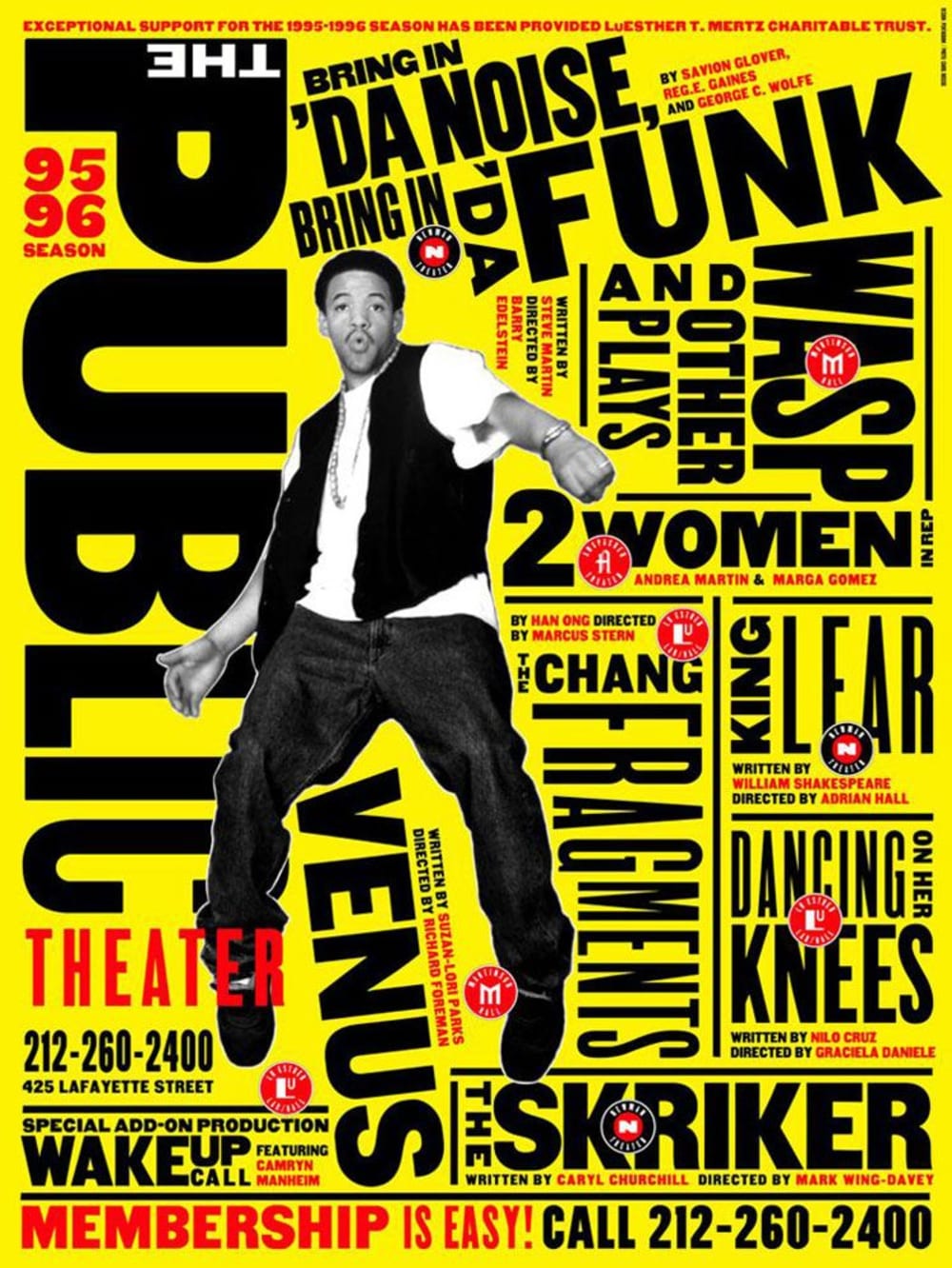 Cartel para el Public Teather, Paula Scher, 1995.