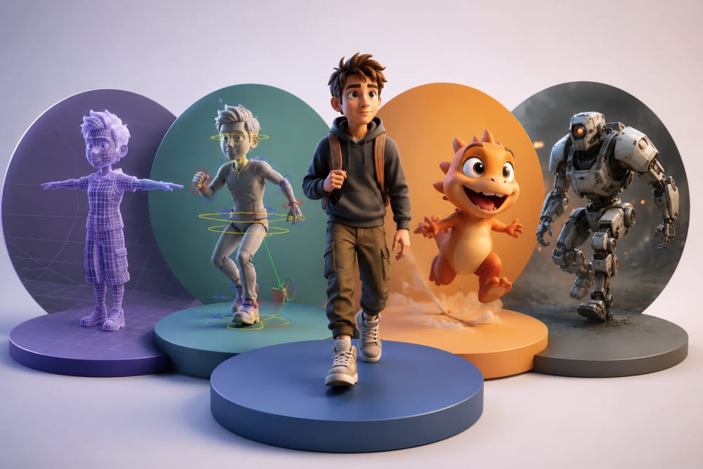 Ilustración sobre 2. Tipos de animación 3D que debes conocer — ¿Qué es la Animación 3D? Descubre los Trucos que Usan los Expertos