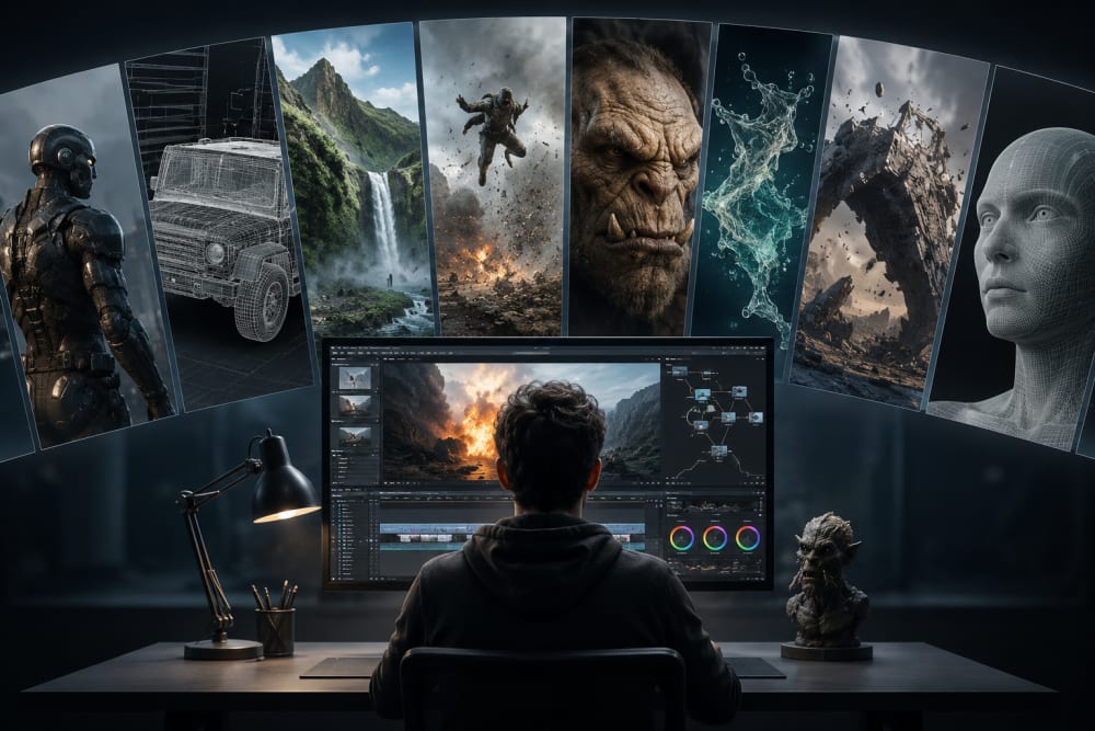 Ilustración sobre 2. Habilidades técnicas que debe mostrar tu demo reel — Cómo Crear tu VFX Demoreel para Triunfar en el Mercado Internacional