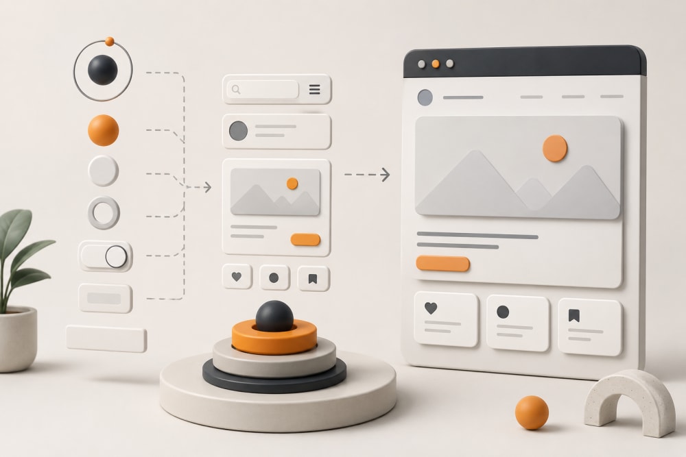 Ilustración sobre ¿Por qué trabajar con Atomic Design? — ¿Qué es Atomic Design? ¡Te explicamos por qué tienes que utilizarlo!