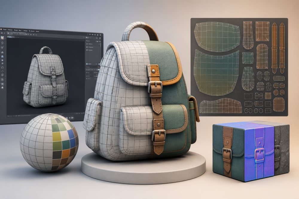 Ilustración sobre ¿Por qué son tan importantes los UVs en 3D? — ¿Sabes qué son los UVs en 3D? ¡Te lo contamos aquí!