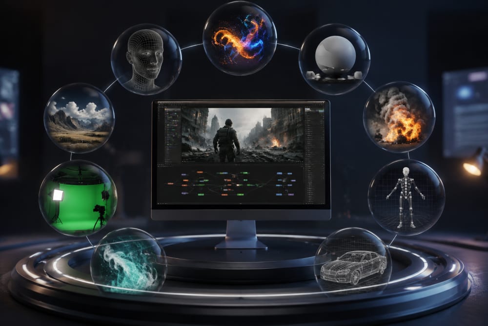 Ilustración sobre Programas imprescindibles dentro de la industria — Te contamos todo sobre VFX: qué es esta disciplina y sus salidas profesionales